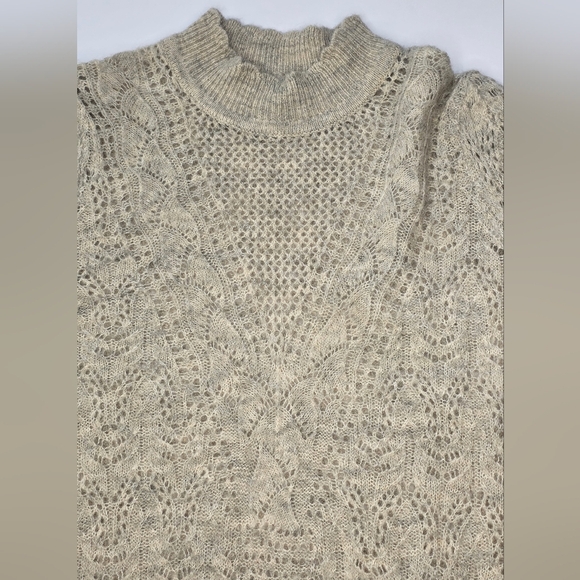 Sweet Lacy looking Sweater, Oatmeal Colour - Picture 7 of 11